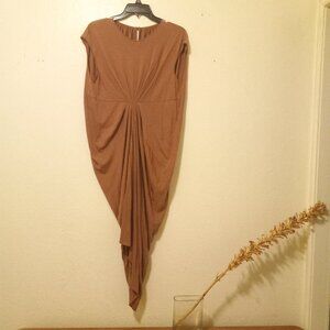 Rick Owens Lilies Gathered Front Draped Back Lobster Dress Size 44IT/10US